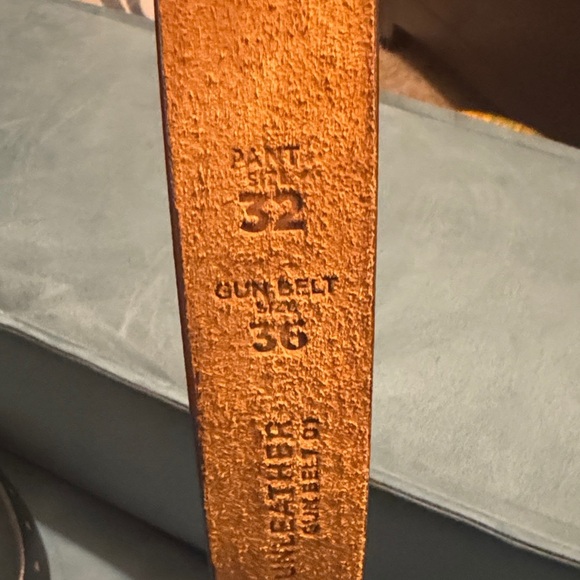 1791 GunLeather Men's Premium Brown Leather Belt pants size 32, gun belt size 36 - Picture 11 of 11